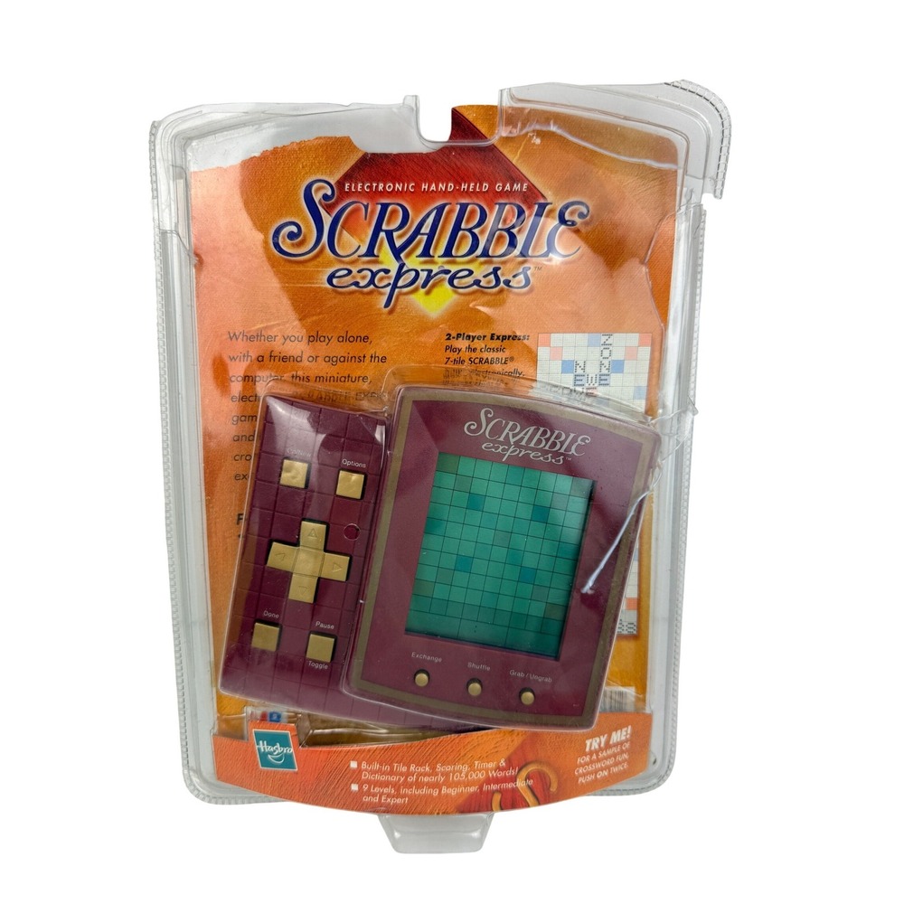 Hasbro Scrabble Express Electronic Handheld Game Vintage Word Game New 41301 -BH